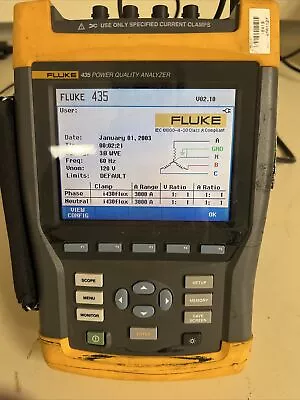 Fluke 435 Power Quality Analyzer W. Power Supply (no Probes) • $1630