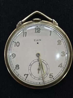 Vintage Elgin 10K Gold Filled 19 Jewels Pocket Watch • $12.50