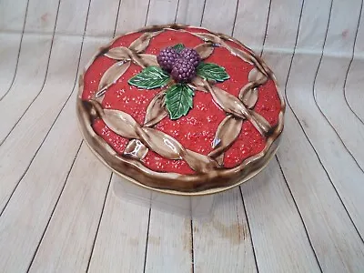 Marks & Spencer Vintage Large Fruit Decorated Pie Dish With Lid • £35