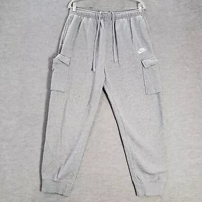 Nike Men Activewear Pants Large Gray Sportswear Club Fleece Cargo Jogger READ • $19.96