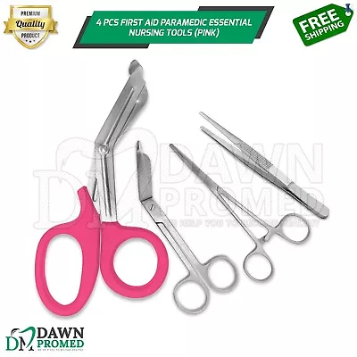 4 Pcs First Aid Paramedic Essential Nursing Tools Surgical Instruments - Pink • $9.90