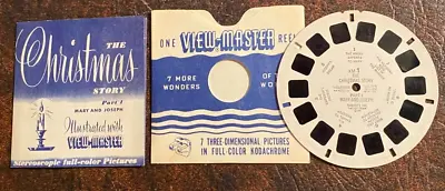 Vintage View-Master Reels #XM-123 The Christmas Story -3 Reels With Books 1948 • $9.75