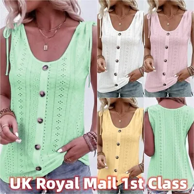 £8.98 • Buy Womens Sleeveless Vest Tops Ladies Summer Casual T-Shirt Tank Blouse Plus Size