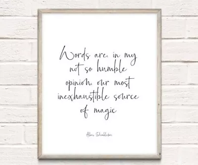 £3.94 • Buy Harry Potter Dumbledore Typography Print Poster Unframed Home Quote Gift Words