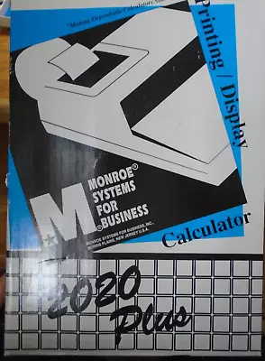 Vintage NOS NEW Monroe 2020 Plus Desktop Print Display Calculator Accounting • $50