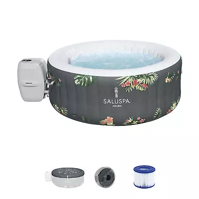 Bestway SaluSpa Aruba AirJet Inflatable Hot Tub With 110 Soothing Jets Gray • $317.42