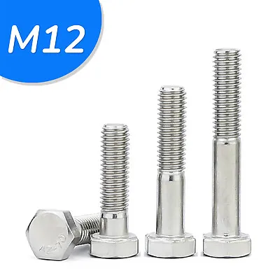 M12 Hex Cap Bolts / Screws A2 Stainless Steel 1.75 Coarse DIN 931 PT 18-8 • $3.85