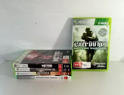 Xbox 360 Shooter Game Bundle X5 - Call Of Duty Battlefield + More 🇦🇺 • $39.95