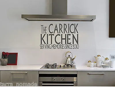 Personalised Family Name Kitchen Wall Art Quote - Wall Sticker - Wall Decal • £9.99