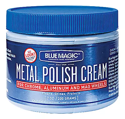 BLUE MAGIC Metal Polish Cream Tub - CHROME & ALUMINUM MAG WHEELS • $14.88