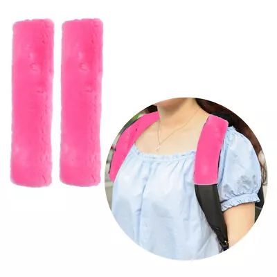 £4.91 • Buy Car Seat Belt Pads Safety Cushion Shoulder Strap Pink Covers Harness Sheepskin
