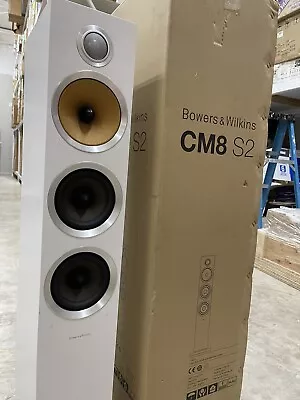 B&W CM8 S2 Floorstanding Speakers (White PAIR) • $2000