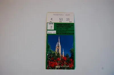 $7.99 • Buy 1990 Notre Dame - Penn State College Football Ticket