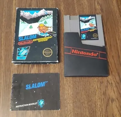 Slalom NES (Nintendo Entertainment System) Black Box Complete In Box CIB  • $95