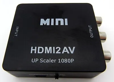 Black Mini HDMI To AV HDMI2AV Up Scaler 1080P Adapter • $5.81