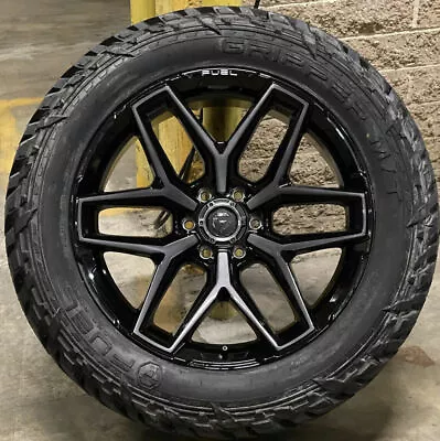 4) 22x10 Fuel Flux Black Wheels Rims 35  MT Tires 6X5.5 Dodge Ram 1500 TRX • $3399