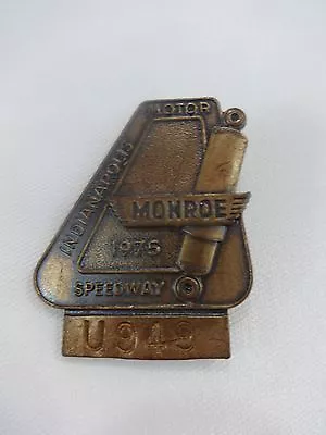 $59.99 • Buy 1975 Indy 500 Bronze Pit Badge Bobby Unser Dan Gurney's All American Racer Eagle