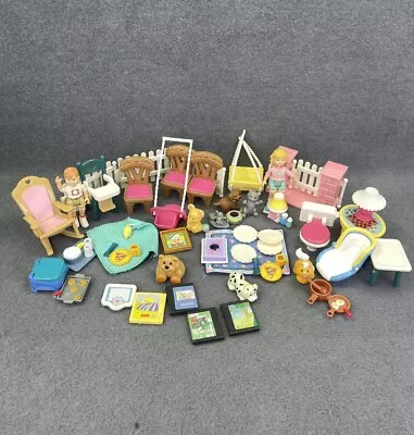 Vintage Mattel Fisher Price Doll House Furniture Lot • $49.94