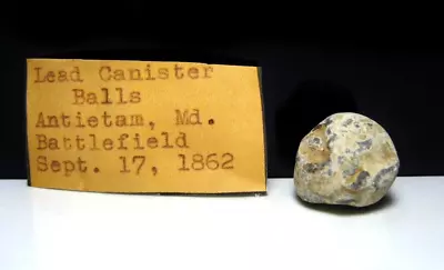 Battle Of Antietam Civil War Relic Lead Musket Ball Or Case Shot Dug 1950-77 • $24.99