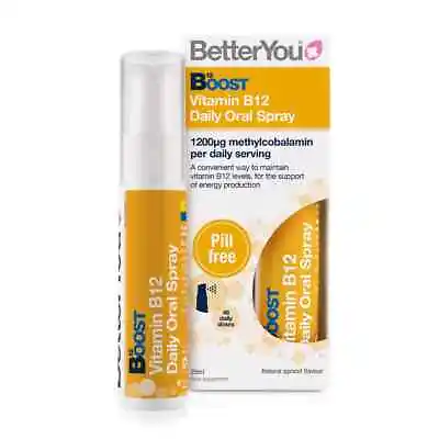 BetterYou Boost Oral B12 Energy Helps Fatigue Spray 25ml 40 Days Supply • £9.99