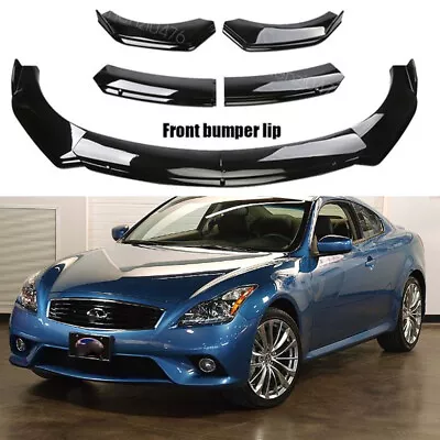 Glossy Black Front Bumper Lip Spoiler Splitter For Infiniti G35 G37X G35X Q50 • $66.49