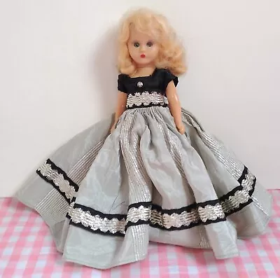 1950s Nancy Ann Storybook 6  Fashion Doll Blonde Black Stripe Dress Sleepy Eyes • $18.50