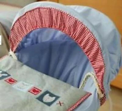 £10.99 • Buy NEW Boy's 3 Piece Lollipop Lane  Hug & Kisses Moses Basket Dressing Bedding Set.