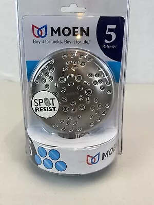 Moen Refresh Series 26500SRN 5 Function Showerhead Brushed Nickel - New Sealed • $22.99