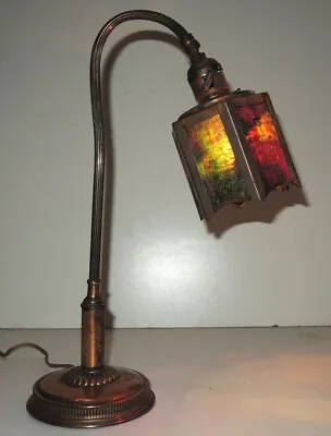 Vtg/Antique Bizarro Tiffany STEAMPUNK DESK LAMP 19th Century Parts Art Nouveau • $149.99