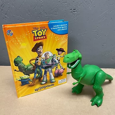 Toy Story Disney Pixar My Busy Book Storybook W/Playmat & 12 Mini Figures & Rex • $49