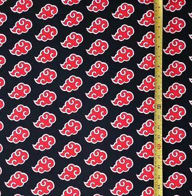 $25 • Buy Naruto Akatsuki Clouds Anime Fabric (half-yard Or 1-yard)