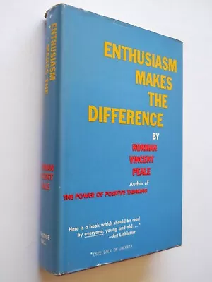 Signed By Norman Vincent Peale Enthusiasm Makes The Difference Vintage 1967 • $25