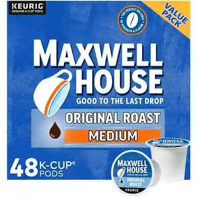 Maxwell House Original Roast Ground Coffee K-Cups 48 Ct Box • $28.69