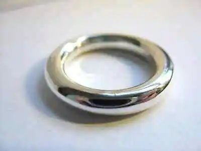 Mens Wide Plain Wedding Band Solid 925 Sterling Silver Statement Ring All Size • $18.73