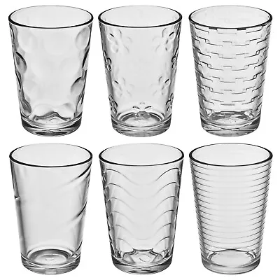 6x Drinking Cup Water Juice Cocktail Lemonade Dining Glasses Tumbler Dining Set • £6.49