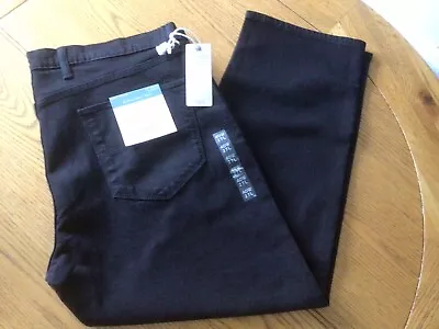 M&S Men’s Black Straight Fit Stretch Jeans. W 40” L 27” EXTRA SHORT LEG. BNWT • £9.50