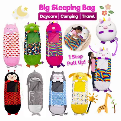 180*70cm Large Sleeping Bag Happy Napper Kids Winter Warm Nappers Stuffed Toy AU • $30.24