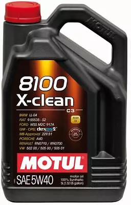 Motul 102051 8100 X-CLEAN 5W40 - 5L - Synthetic Engine Oil • $171.80