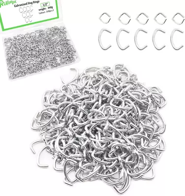 1/2  Galvanized Hog Rings Professional Upholstery Hog Rings Installation Assortm • $13.78