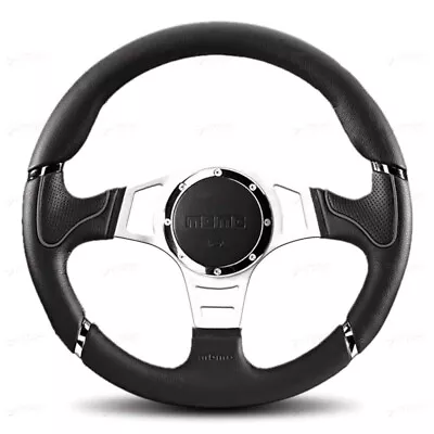 Momo Leather Steering Wheel Millenium Sport Grey 350mm 11106545182R GENUINE MOMO • $286.40