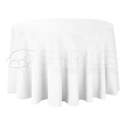 120  Round Tablecloth Fabric Linen Cloth Dinner Wedding Banquet • $15.99