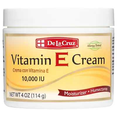 De La Cruz 10000 IU Vitamin E Cream 4 OZ.  - Allergy Tested (Made In USA) • $8.99