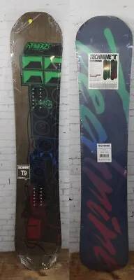 Technine Elements Hybrid Camber Snowboard 153 Cm Black Red And Green Base New • $299.97
