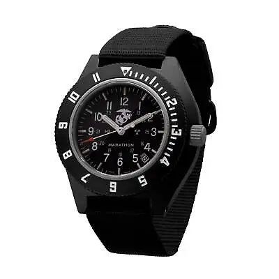 USMC Navigator Aviation Marathon Watch Black H3 Sapphire Semper Fidelis NEW • $359.96