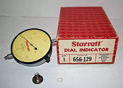 Vintage Starrett No. 656-129 Dial Indicator - .00025  Gr./.075 Range/0-15-0 • $179.95