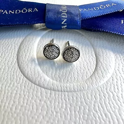 Authentic Pandora Clear CZ Dazzling Droplets Pave Stud Earrings #290726CZ • $45