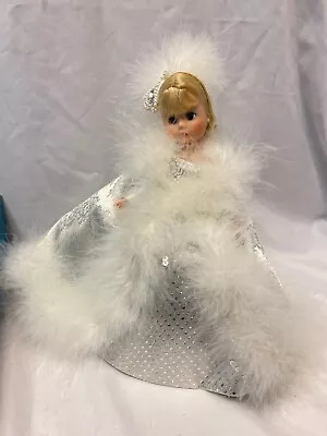 Vtg Madame Alexander Snow Queen Doll Silver Outfit Pearl Feather Cap Sleepy Eyes • $48