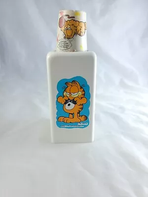 Vintage Garfield In Bow Tie Dixie Cup Countertop Dispenser 1978 White Cups • $17.50