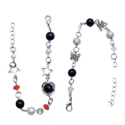 Chain Bracelets Fashion Accessory Alloy Material Beaded Bangle For Fashion Look • £6.04