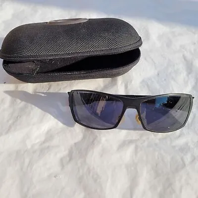 $120.89 • Buy Oakley Full Metal Rim Turbine Spike Mens Black Wrap Sunglasses With Case